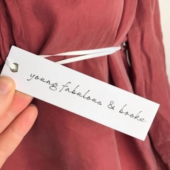 Young Fabuous & Broke • NWT Clay Red V Neck Blouse - Picture 3 of 5